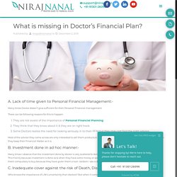 What is missing in Doctor's Financial Plan?