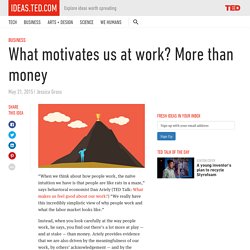 What motivates us at work? More than money