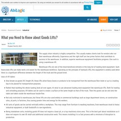 What you Need to Know about Goods Lifts?