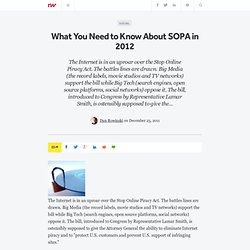 What You Need to Know About SOPA in 2012