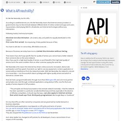 What is API neutrality?