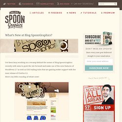 What’s New at Blog.SpoonGraphics?