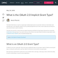 What is the OAuth 2.0 Implicit Grant Type?