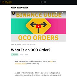 What Is an OCO Order?
