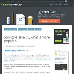 What parts of Spring and Java EE are popular?
