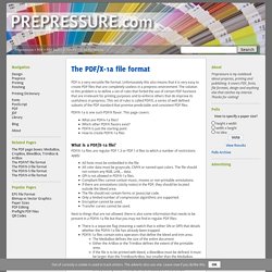 How to create or process a PDF X1A file