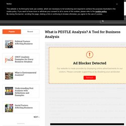 What is PESTLE Analysis? A Tool for Business Analysis