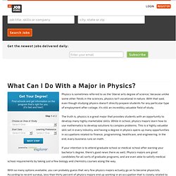 What to Do With a Physics Degree