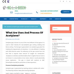 What Are Uses And Process Of Acetylene? - Acetylene Plant