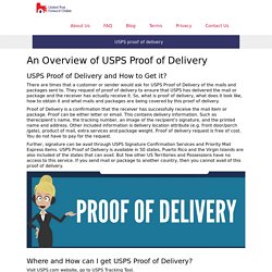 What is USPS Proof of Delivery how to get it
