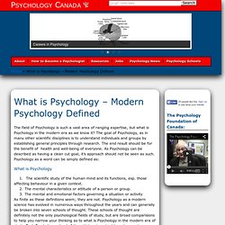 What is Psychology - Modern Psychology Defined