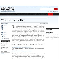 What to Read on Oil