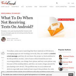 What To Do When Not Receiving Texts On Android?