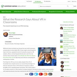 What the Research Says About VR in Classrooms