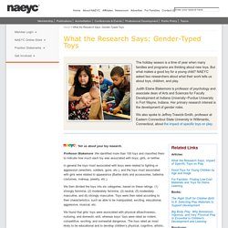 What the Research Says: Gender-Typed Toys