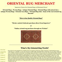 What's My Oriental Rug Worth?