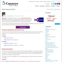 What's New In C# 6.0?