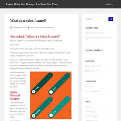 What is a sales funnel? – Assets Make You Money… And Save You Time
