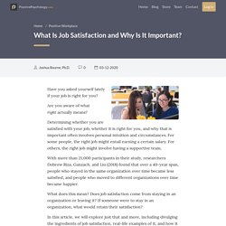 What is Job Satisfaction and Why is it Important?