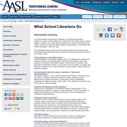 Information Literacy - AASL