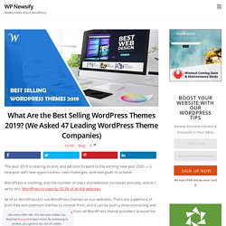 What Are the Best Selling WordPress Themes 2019?