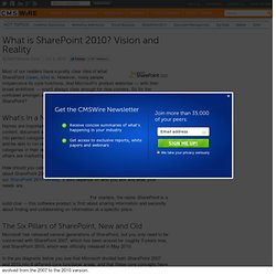 What is SharePoint 2010? Vision and Reality