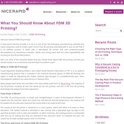 What You Should Know About FDM 3D Printing?