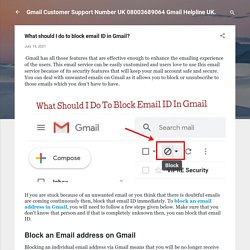 What should I do to block email ID in Gmail?