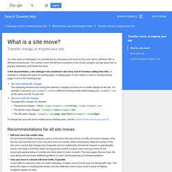 What is a site move? - Search Console Help