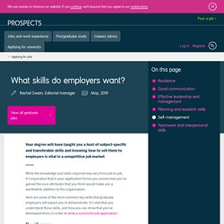 What skills do employers want?