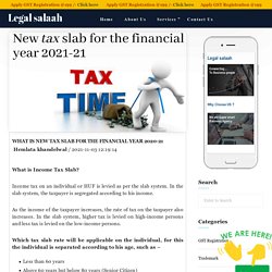 What is new tax slab for the financial year 2020-21