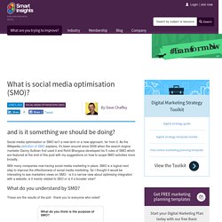 What is social media optimisation (SMO)?