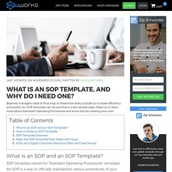 What Is an SOP Template, and Why Do I Need One?