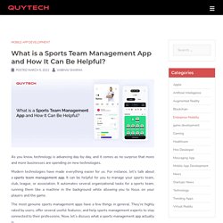 Sports Team Management App Development