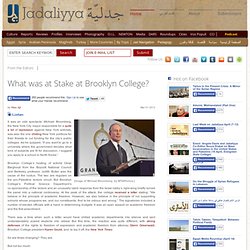What was at Stake at Brooklyn College?