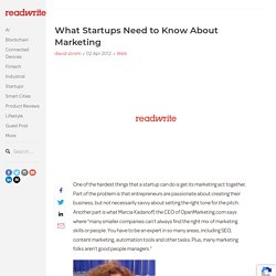 What Startups Need to Know About Marketing