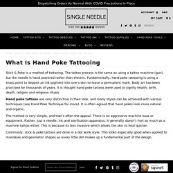 What Is Hand Poke Tattooing