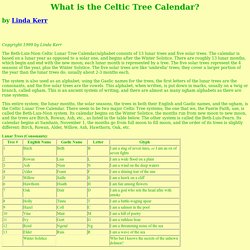 What is the Celtic Tree Calendar?