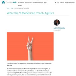 What the V Model Can Teach Agilists