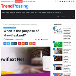 What is the purpose of Mywifiext.net?