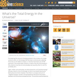 What's the Total Energy In the Universe?