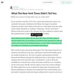What The New York Times Didn’t Tell You