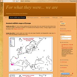 Ancient mtDNA maps of Europe