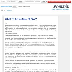 What To Do In Case Of Zika?