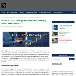 What is CFD Trading? How can you Identify Best CFD Brokers?