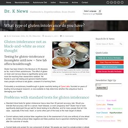 What type of gluten intolerance do you have?