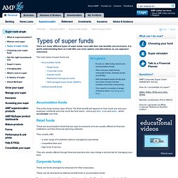What types of funds - AMP
