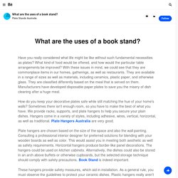 What are the uses of a book stand?