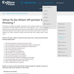 What To Do When HP printer Stop Printing ?