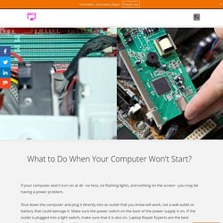 What to Do When Your Computer Won't Start?